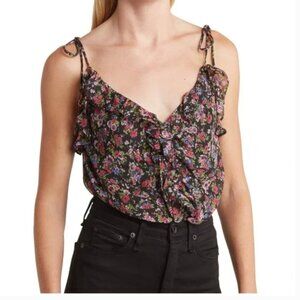 ASTR The Label Tie Strap Ruffle Bodysuit Size XL